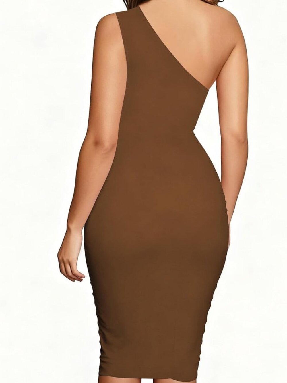 Women Sexy Midi Dress Bodycon Casual Sleeveless Basic Ruched Tank Summer Club - Picture 2 of 2